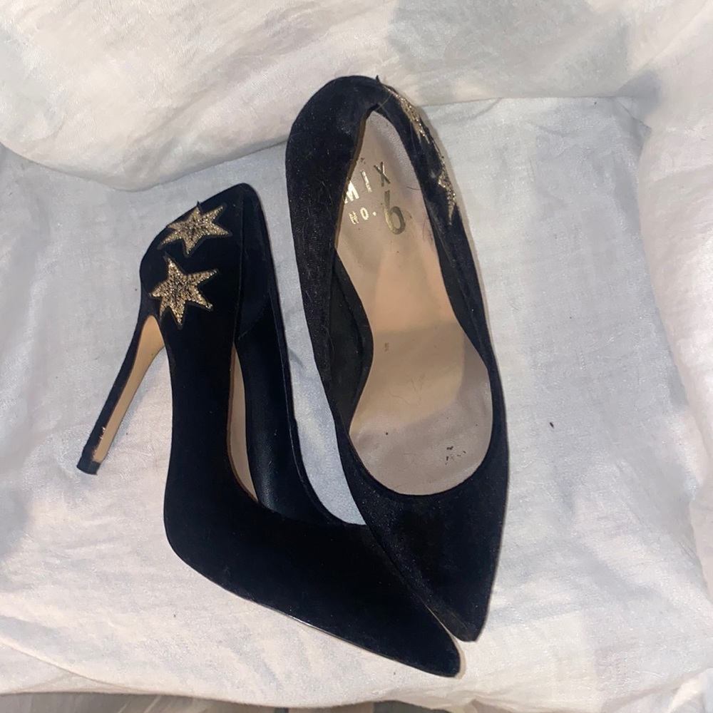 Mix no 6 Black Velvet Pumps